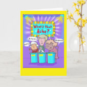 「What's the Ache」ゲームショーのシニア。 カード (黄色い花)