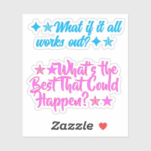 What's the Best That Could Happen? Positive Quote シール (シート)