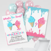 What's the Scoop アイスクリーム 性別発表パーティー 招待状