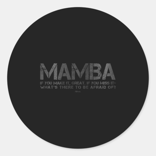 What's There To Be Afraid Of_ Basketball Court Mot ラウンドシール (正面)