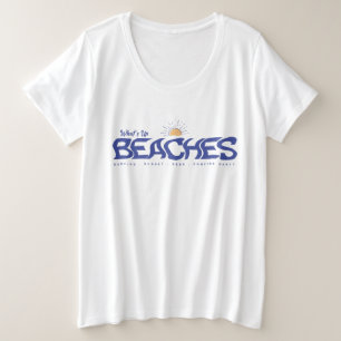 WHATS UPビーチ- おもしろい Tシャツ