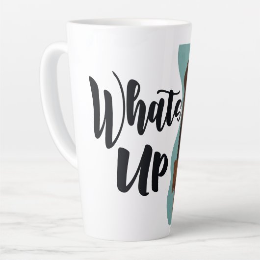 Whats Up By Nadi カフェラテマグ (左アングル)