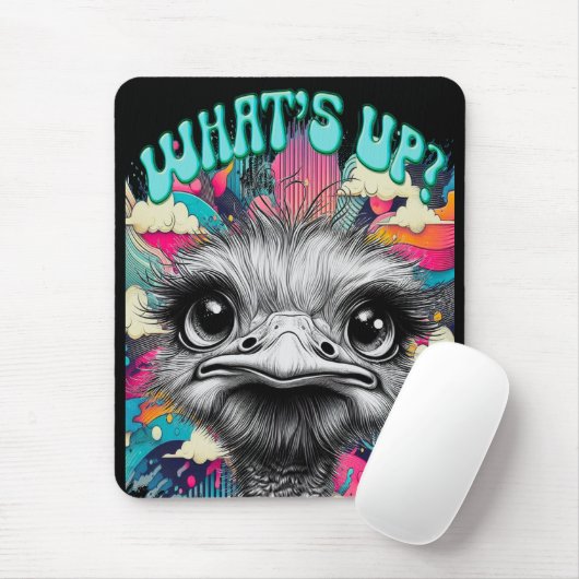 "Whats Up Ostrich" Gaming Mouse Pad マウスパッド (マウス)