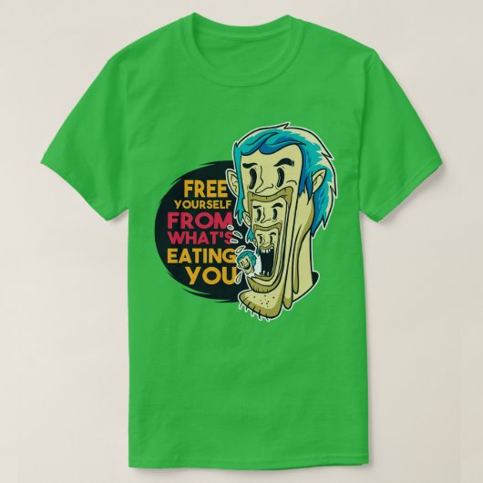 Whats Youから自分を食べ物解放する Tシャツ (デザイン正面)