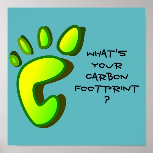 What's Your Carbon Footprint? ポスター (正面)