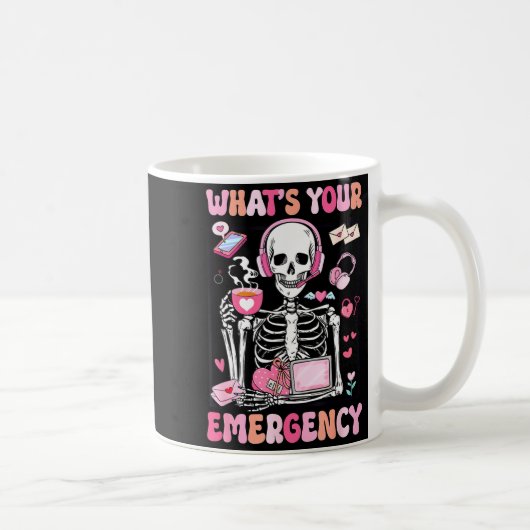 What's Your Emergency Valentines Day 911 Dispatche コーヒーマグカップ (右)