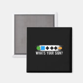 Whats Your Sign Sliding Sportスノーボード マグネット (正面/裏面)