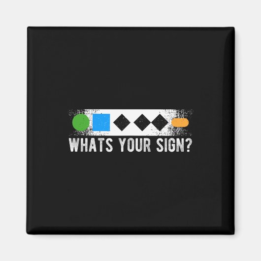 Whats Your Sign Sliding Sportスノーボード マグネット (正面)