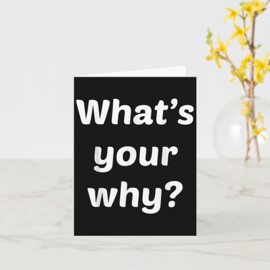 What's Your Why Insring Motivational Entrepreneur カード (黄色い花)