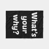 What's Your Why Insring Motivational Entrepreneur  フリースブランケット (正面(横))