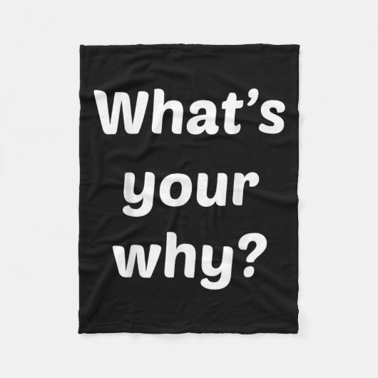 What's Your Why Insring Motivational Entrepreneur  フリースブランケット (正面)
