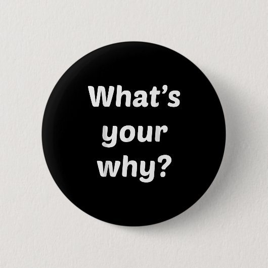 What's Your Why Insring Motivational Entrepreneur  缶バッジ (正面)
