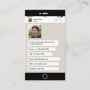 Whatsappは のiPhoneをインスパイア 名刺