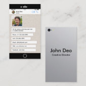 Whatsappは|のiPhoneをインスパイア 名刺 (正面/裏面)
