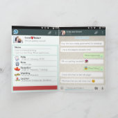 WhatsappアンドロイドiPhoneチャット結婚式招待状 招待状 (内部)