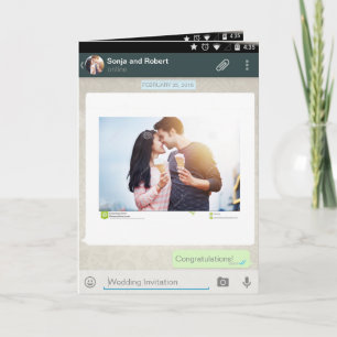 WhatsappアンドロイドiPhoneチャット結婚式招待状 招待状