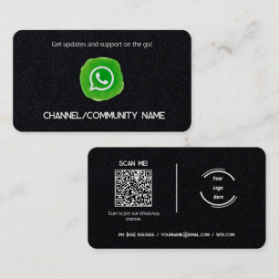WhatsAppコミュニティチャネルカスタムロゴQR 名刺