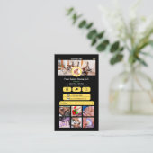 WhatsAppネイルサロンイエローソーシャルメディアQRコード 名刺 (スタンド正面)