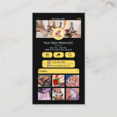 WhatsAppネイルサロンイエローソーシャルメディアQRコード 名刺 (正面)