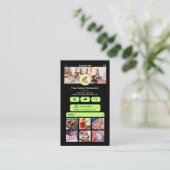 WhatsAppネイルサロンライムグリーンソーシャルメディアQR 名刺 (スタンド正面)