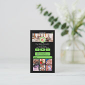 WhatsAppネイルサロン緑 |ソーシャルメディアQRコード 名刺 (スタンド正面)