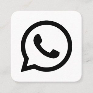 WhatsAppロゴソーシャルメディアの白黒のプロモーション コーリングカード