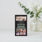 WhatsApp ネイルサロン Sage Green ソーシャルメディアQR 名刺 (スタンド正面)