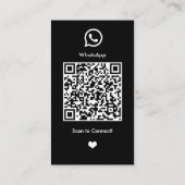 WhatsApp ブラックネイルサロン ソーシャルメディアQR 名刺 (裏面)