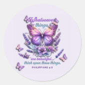 Whatsoever Things Are Scripture ラウンドシール (正面)