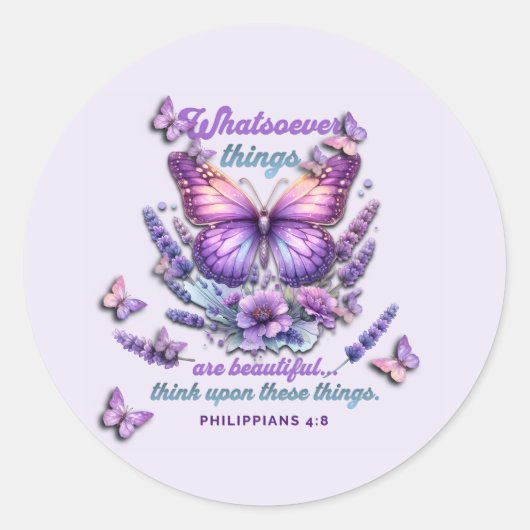 Whatsoever Things Are Scripture ラウンドシール (正面)