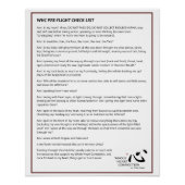 WHC飛行前チェックリストのポスター ポスター (正面)