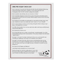 WHC飛行前チェックリストのポスター