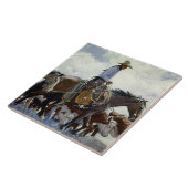 WHDカーナー著「彼の動きを見守る」西洋アート タイル (側面)