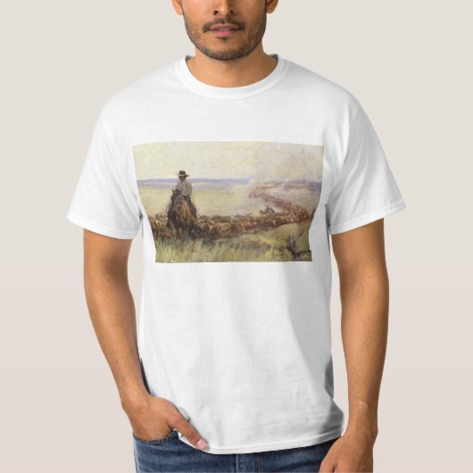 WHD コーナーによるワイオミングへの牛追い Tシャツ (正面)