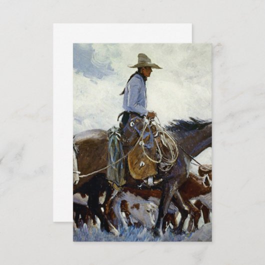 Whd Koernerによる西洋美術「彼が動くのを見る」 サンキューカード (正面/裏面)