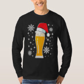 Wheat Beer Wheat Beer with Christmas Hat  Beer Dri Tシャツ (正面)