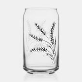 Wheat Ears Etched Wedding Glasses ガラス缶 (正面)
