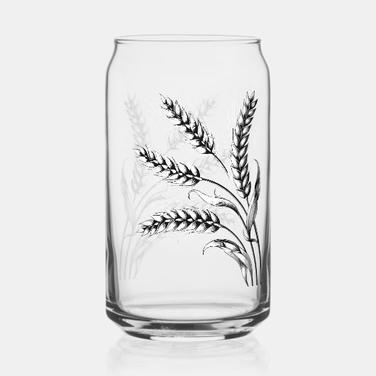 Wheat Ears Etched Wedding Glasses ガラス缶 (裏面)