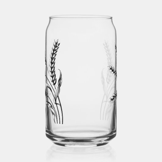 Wheat Ears Etched Wedding Glasses ガラス缶 (右)