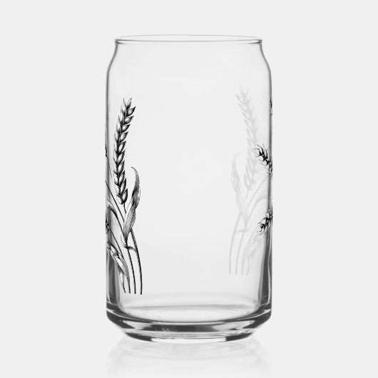 Wheat Ears Etched Wedding Glasses ガラス缶 (左)