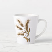 Wheat Ears Latte Mug – Rustic Farmhouse Coffee Cup カフェラテマグ (右)