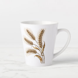 Wheat Ears Latte Mug – Rustic Farmhouse Coffee Cup カフェラテマグ