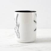 Wheat Ears Mug – Rustic Farmhouse Coffee Cup ツートーンマグカップ (中央)