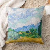 Wheat Field with Cypresses by Vincent van Gogh クッション (ブランケット)