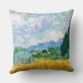 Wheat Field with Cypresses by Vincent van Gogh クッション (裏面)