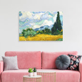 Wheat Field with Cypresses Canvas Prints キャンバスプリント (インサイチュ (リビング))