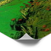 Wheat Fields at Auvers Under Clouded Sky, Vincent ポスター (角)