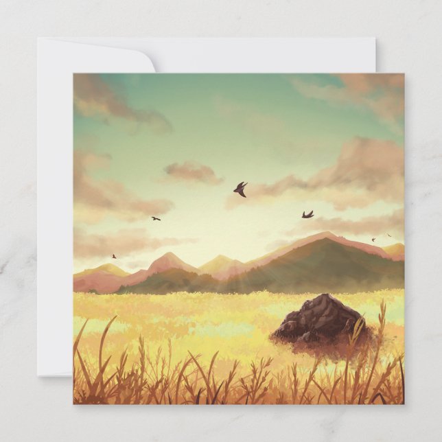 Wheat fields at sunrise (正面)