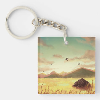 Wheat fields at sunrise キーホルダー