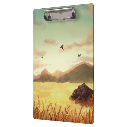 Wheat fields at sunrise クリップボード (左)